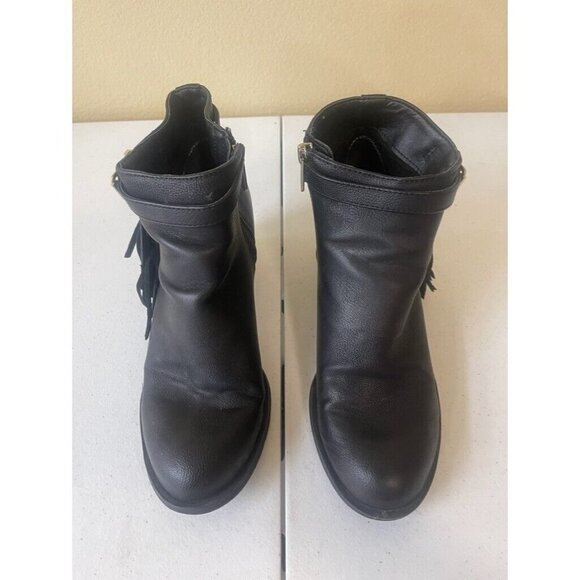 Sam Edelman CIRCUS Black Fringe Ankle Boots Booties size 8 Tassel Western Trendy - Picture 3 of 16